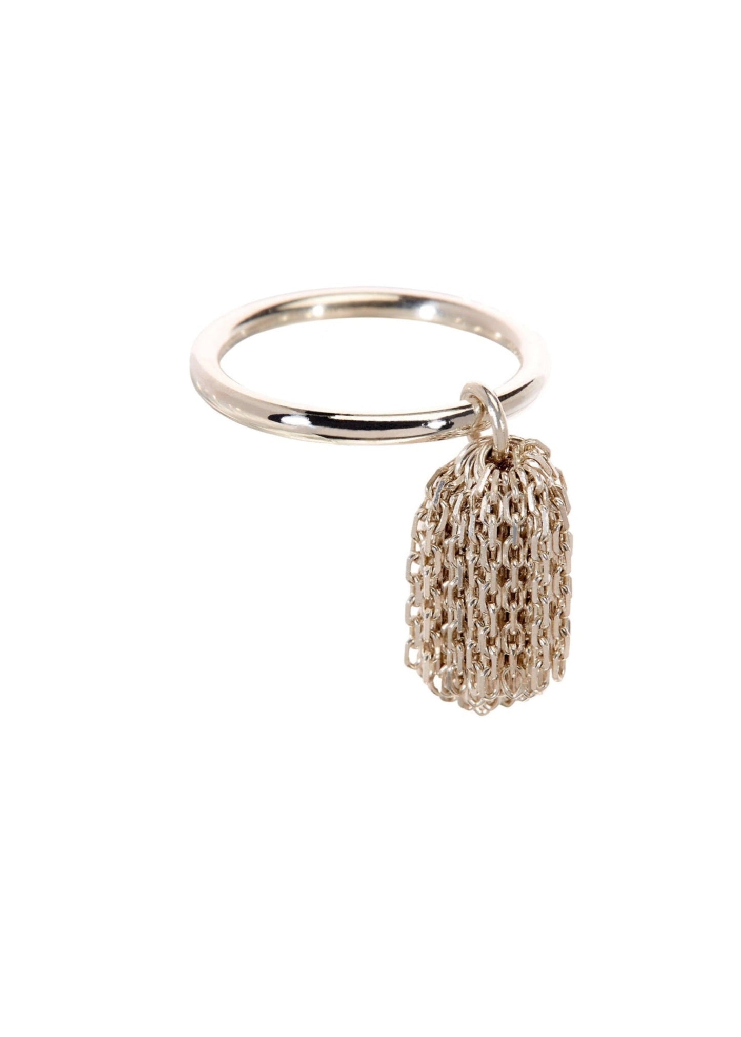 Silver 2mm Pom Pom Ring