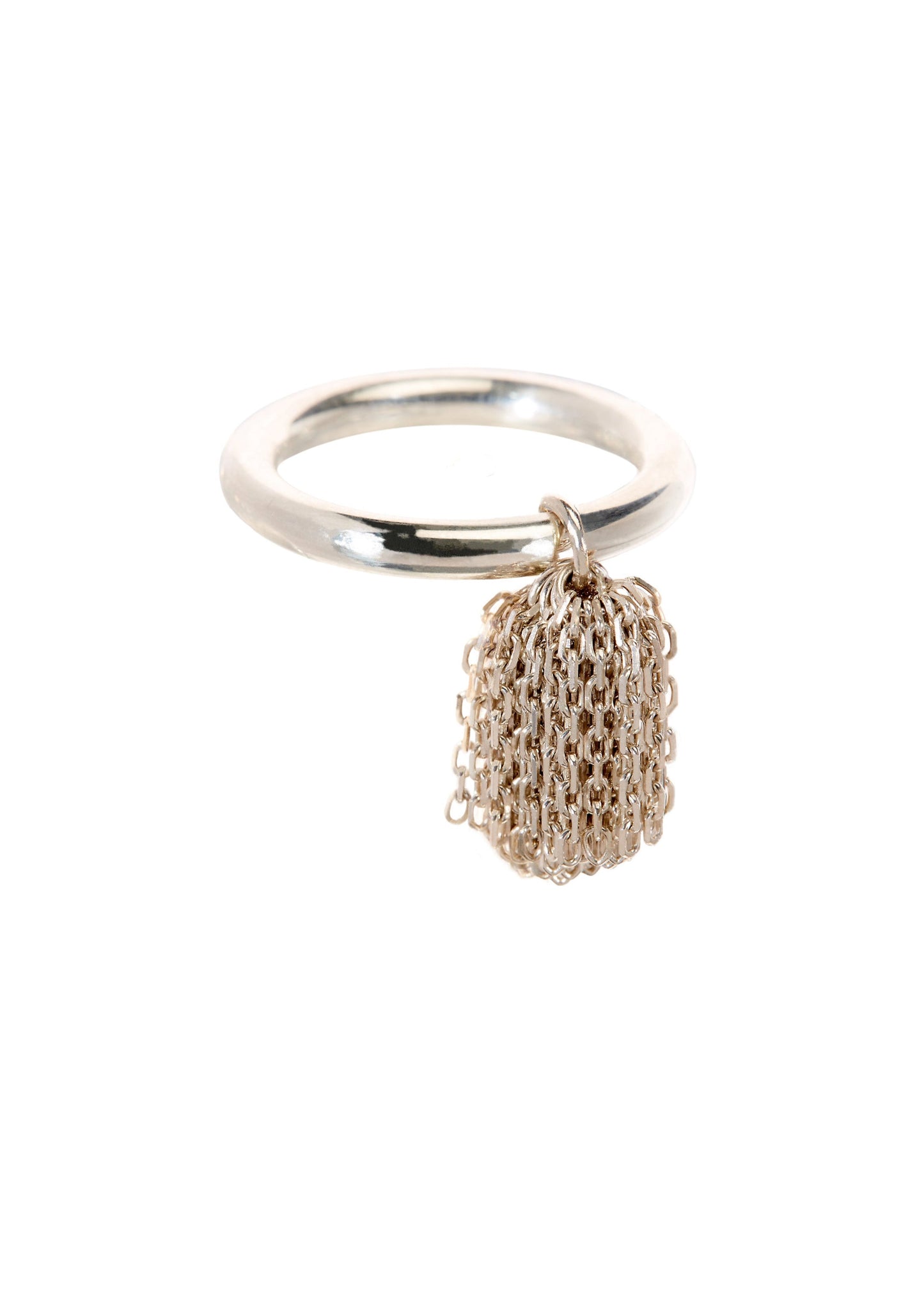 Silver 3mm Pom Pom Ring